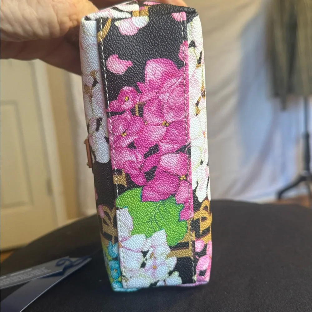 Dooney & Bourke Black Floral Cosmetic Pouch